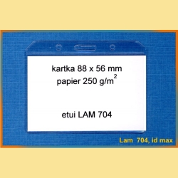 Etui z folii PCV LAM 704 - identyfikator maksymalny